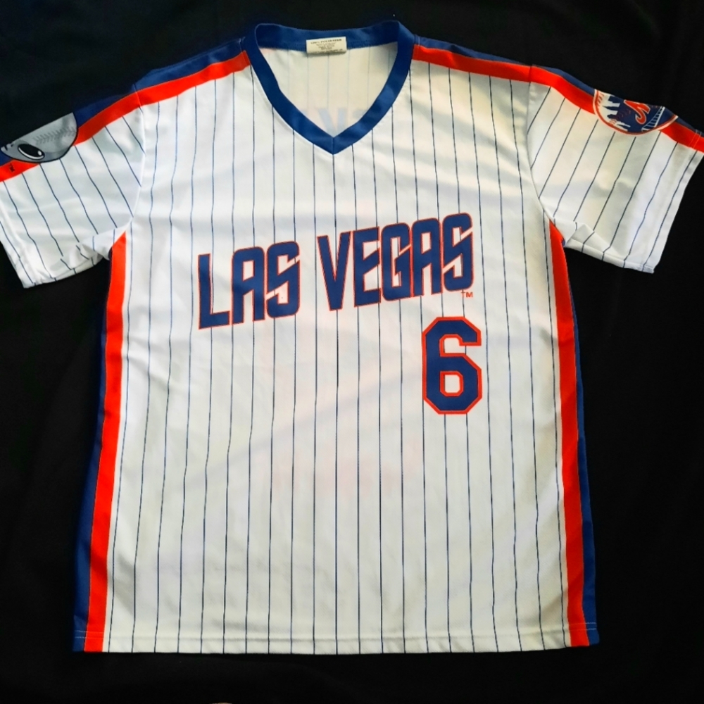 Wally Backman - Las Vegas 51s Jersey, Met's Logo & Alien Logo, Men's Size XL
